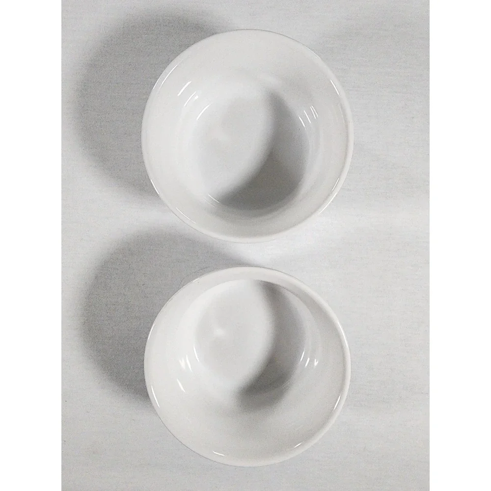 FTD Chicken Soup Bowls Set of 2 White Blue Farmhouse Ceramic Handles Vintage